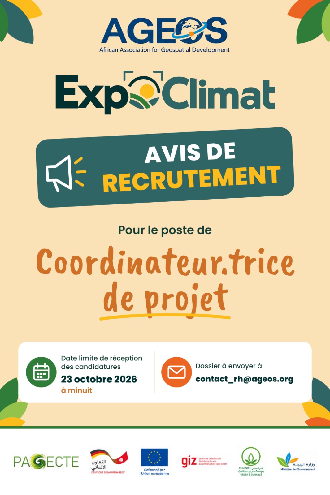 GESTIONNAIRE DE PROJET (Contrat CIVP)-AGEOS