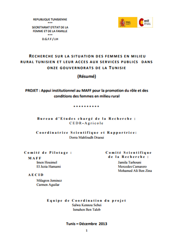 Aperçu de Appui institutionnel au MAFF pour la promotion du rôle et des conditions des femmes en milieu rural