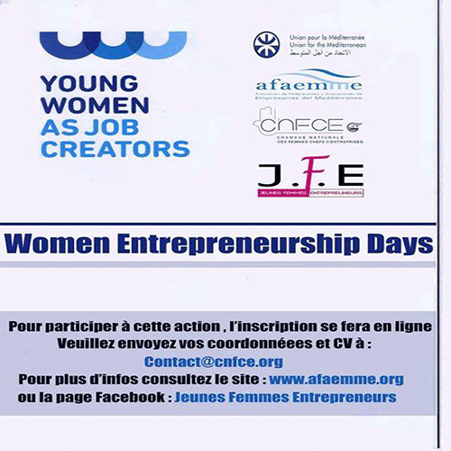 WED : « Women Entrepreneurship Days » Appel à candidature de jeunes femmes diplômées porteuses de projets