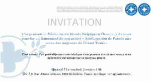Invitation au Lancement du Projet Migrants MdM