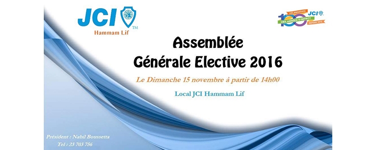 Assemblée Générale Elective| AGE JCI Hammam_Lif