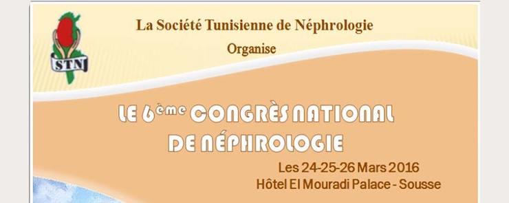 6 ème congrès national de Néphrologie