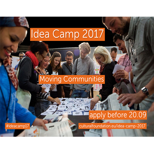 [Offre en Anglais] La Fondation culturelle européenne lance la 3ème version de Idea Camp 2017