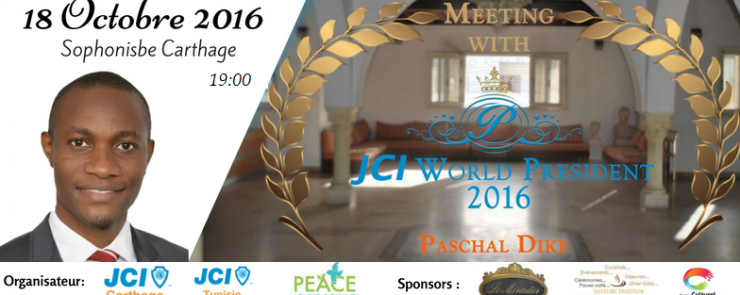 Réception du Président Mondial de la JCI: Pascal DIKE