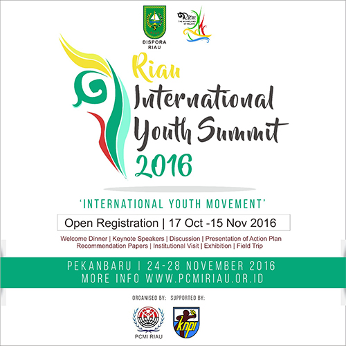 (Offre en Anglais) Appel à candidatures au Riau International Youth Summit 2016 in Indonésie