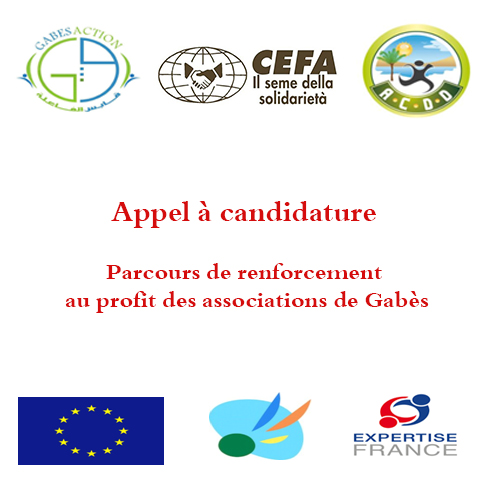 CEFA, Gabès Action et l’ACDD lancent un Appel à candidature au profit des associations de Gabés