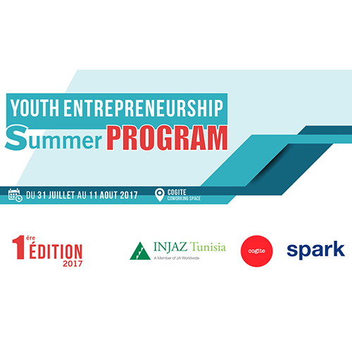 Cogite Coworking Space, Injaz Tunisie et SPARK lancent un appel à candidatures pour participer au Youth Entrepreneurship Summer program