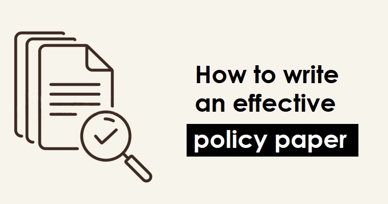 How to write an effective policy paper