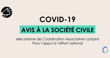 COVID-19 : Communiqué Jamaity “Mécanisme de Coordination Associative conjoint Pour l’appui à l’effort national”