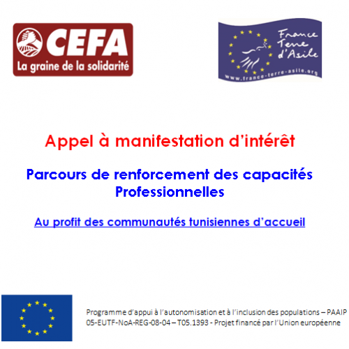 Appel à manifestation d’intérêt au profit des communautés tunisiennes d’accueil – CEFA