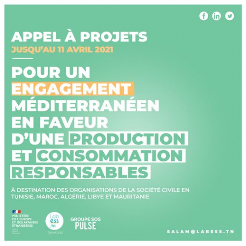 Appel à projets Pour un engagement méditerranéen en faveur d’une production et consommation responsables-Lab’Ess