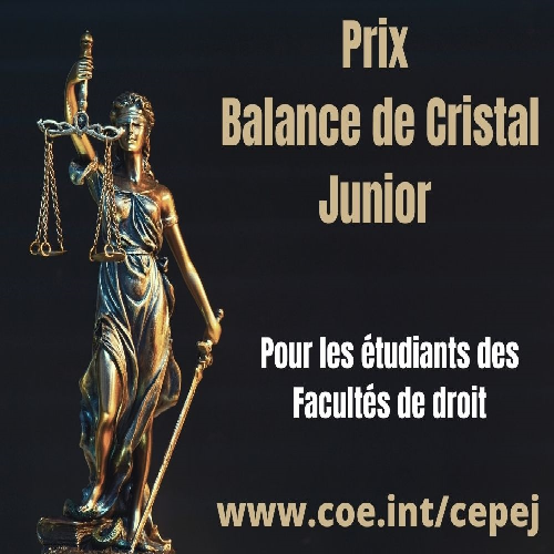 Prix Balance de cristal Junior – CEPEJ et la Faculté de droit de Strasbourg