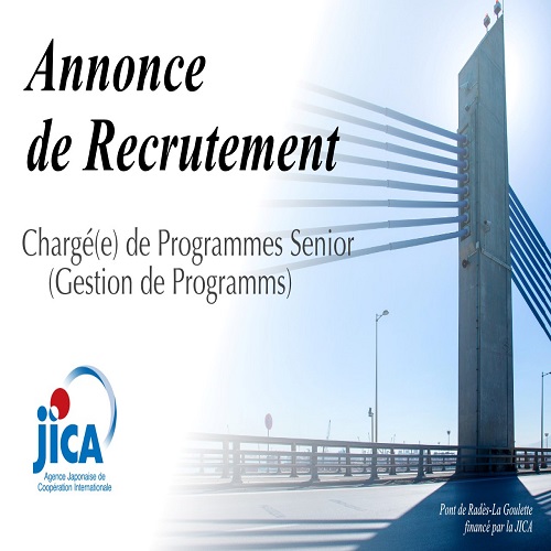 Chargé(e) de Programmes Senior (Gestion de programmes)-JICA