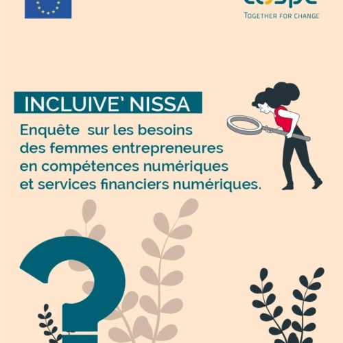 Enquête sue les besoins des femmes entrepreneures en compétences numériques et services financiers numériques.