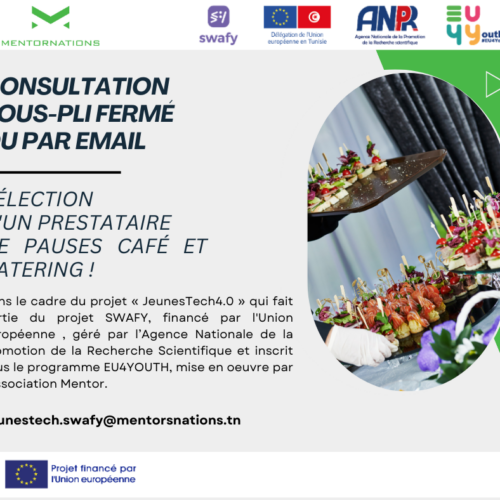 Une consultation pour la sélection d’un prestataire de pauses café et catering-Projet JeunesTech4.0