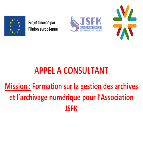 Appel à consultant en gestion des archives et l’archivage numérique – JSFK