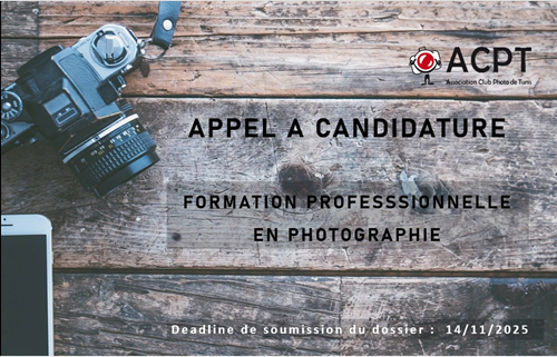 Appel à candidatures — Formation professionnelle en photographie 2025-ACPT