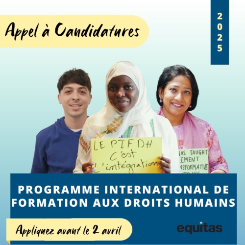 43e Édition du Programme International de Formation aux Droits Humains (PIFDH) 